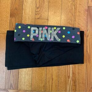 Rare Vintage Y2K Victoria’s Secret PINK Polka Dot  Foldover Yoga Pants MEDIUM